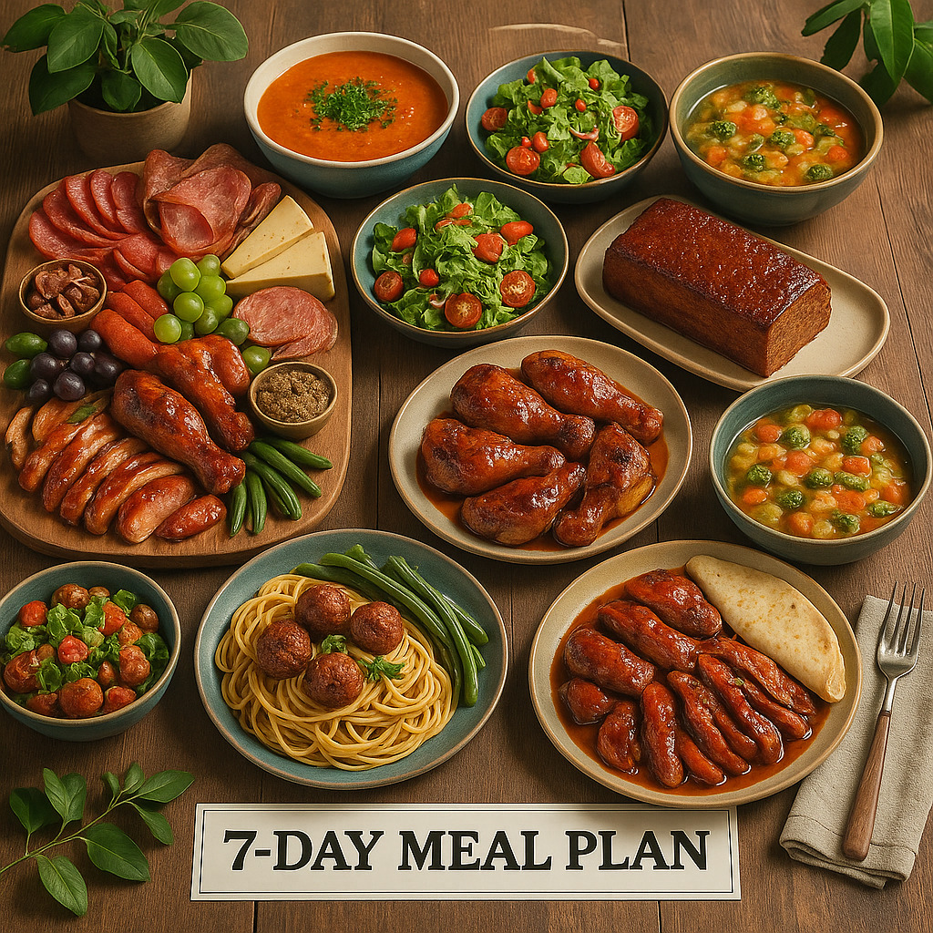 7-day Meal Plan with Signature charcuterie board welcome kit