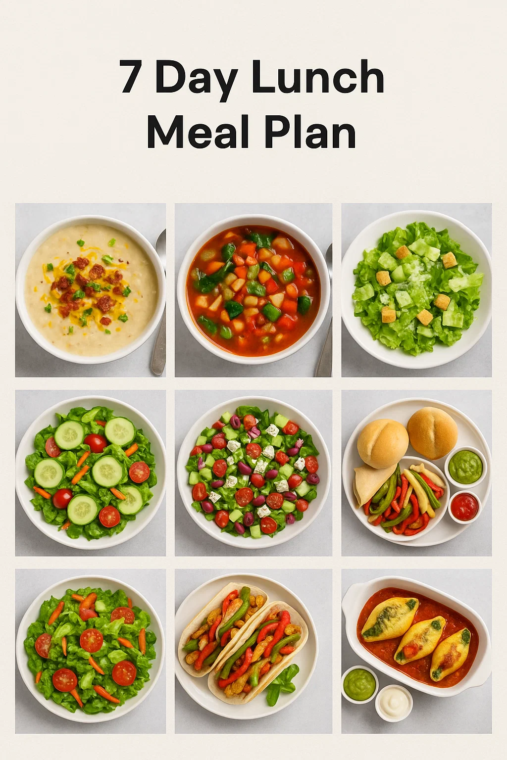 7-Day Lunch Meal plan