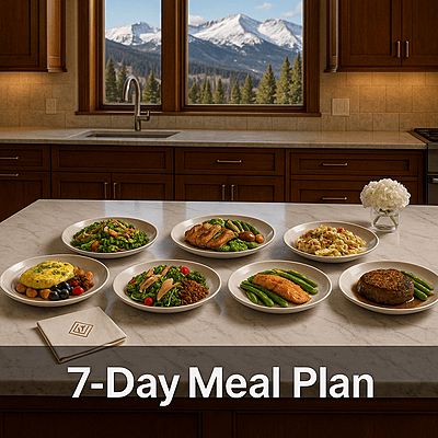 7-day Meal Plan with Signature charcuterie board welcome kit