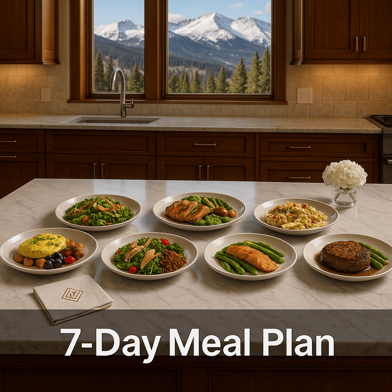 7-day Meal Plan with Signature charcuterie board welcome kit 7-day Meal Plan with Signature charcuterie board welcome kit